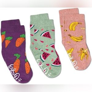 Amazon Kids Good Luck Socks - Purple, Pink, Green